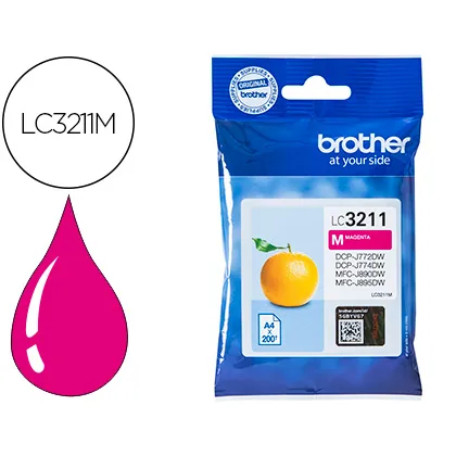 Ink-jet Brother LC3211M DCP-J572 / DCP-J772 / DCP-J774 / MFC-J890 / MFC-J895 Magenta 200 Pag