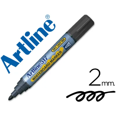 ARTLINE Rotulador Artline Pizarra EK-517 Negro Punta Redonda 2 MM Tinta de Bajo Olor