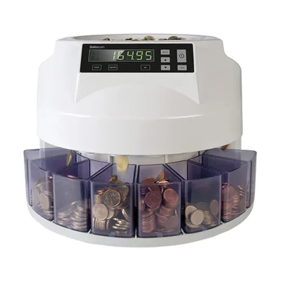 SAFESCAN Contador y Clasificador de Monedas Safescan 1250EUR Velocidad 200 Monedas / Minuto Capacidad 500 Monedas