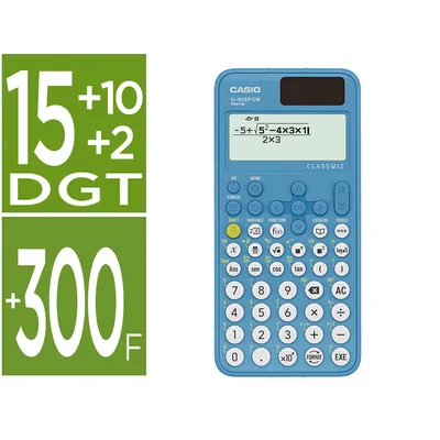 CASIO Calculadora Casio FX-85SP Cw Iberia Solar Cientifica +300 Funciones 9 Memorias 15+10+2 Digitos 16 Mb Flash con Tapa
