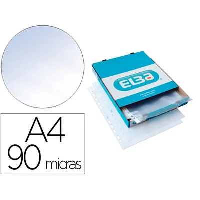 ELBA Funda Multitaladro Elba Standard DIN A4 90 Micras Piel Naranja Caja de 100 Unidades