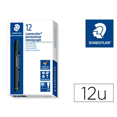 STAEDTLER Cera Staedtler para Marcar Negro Lumocolor Permanente Omnigraph 236 Caja de 12 Unidades