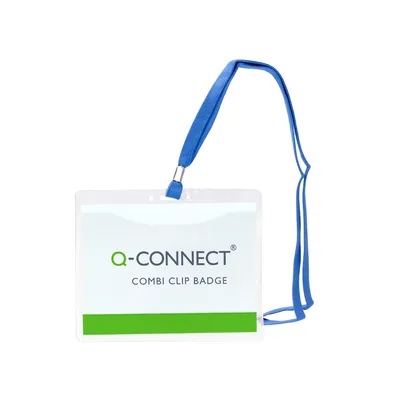 Q-CONNECT Identificador Q-Connect con Cordon Plano Azul A6 154X127 MM Apertura Superior