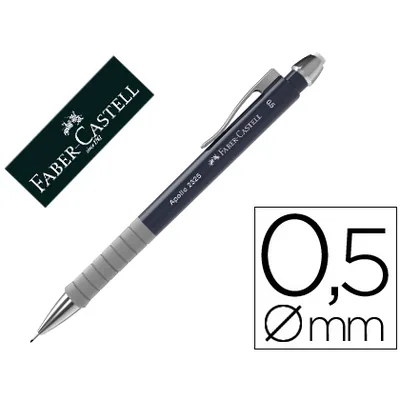 FABER CASTELL Portaminas Faber Castell 0,5 MM Apollo Retractil Color Azul Oscuro