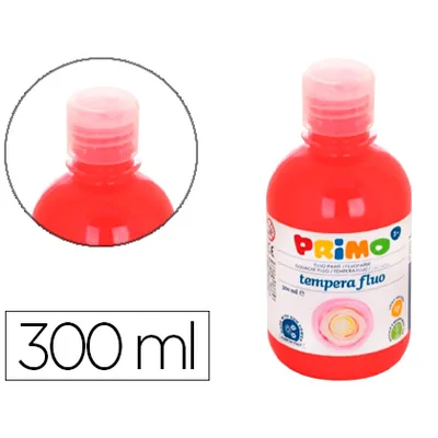 PRIMO Tempera Liquida Primo Escolar 300 ML Rojo Fluorescente