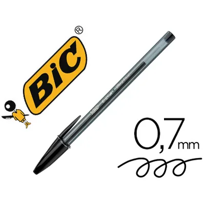 BIC Boligrafo Bic Cristal Ultrafine Punta Forma Aguja 0,7 MM Negro