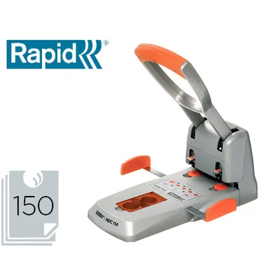 RAPID Taladrador Rapid HDC150 Supreme Metalico/abs Plata/naranja Capacidad 150 Hojas