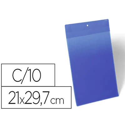 DURABLE Funda Durable Magnetica 210X297 MM Plastico Azul Ventana Transparente Pack de 10 Unidades