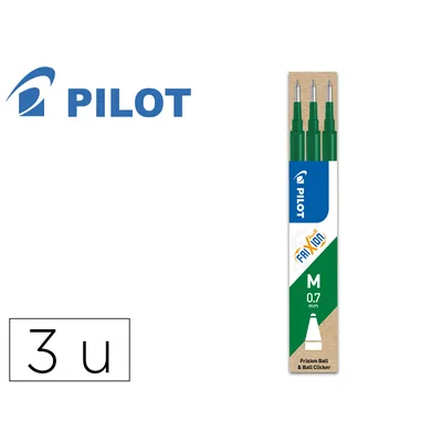 PILOT Recambio Boligrafo Pilot Frixion Ball Verde Caja de 3 Unidades