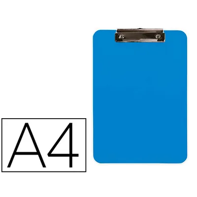 Q-CONNECT Portanotas Q-Connect Plastico DIN A4 Celeste 2,5MM