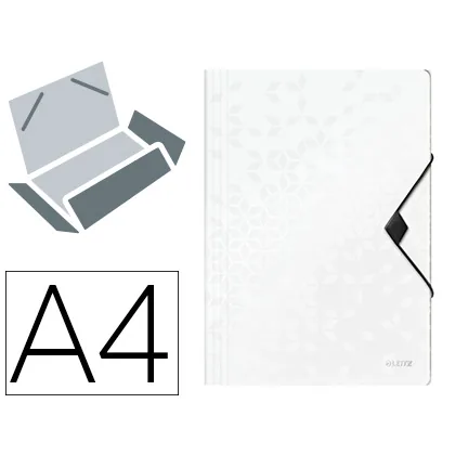 Carpeta Leitz Wow Gomas Solapas Polipropileno DIN A4 Color Blanco