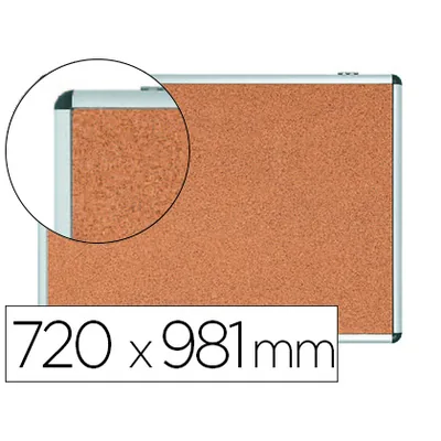 BI-OFFICE Vitrina de Anuncios Bi-Office Fondo Corcho de Interior Marco de Aluminio 720X981 MM