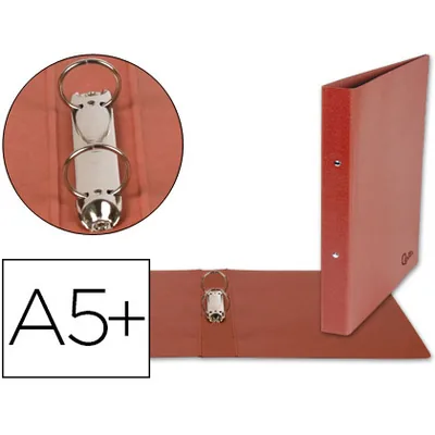 DAS Carpeta de 2 Anillas 40MM Redondas Liderpapel Cuarto Carton Cuero