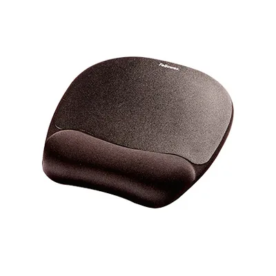 FELLOWES Alfombrilla para Raton Fellowes con Reposamuñecas de Espuma Memory Foam Negro 230X196X20 MM