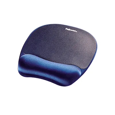 FELLOWES Alfombrilla para Raton Fellowes con Reposamuñecas de Espuma Memory Foam Azul 230X196X20 MM