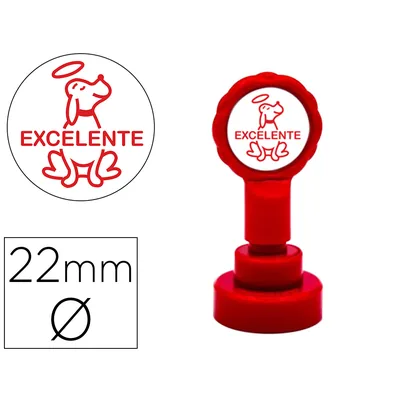 ARTLINE Sello Artline Emoticono Excelente Color Rojo 22 MM Diametro