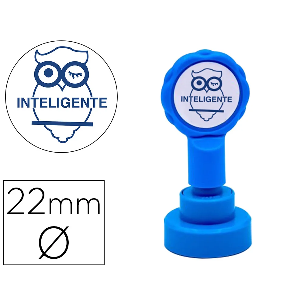 Sello Artline Emoticono Inteligente Color Azul 22 MM Diametro