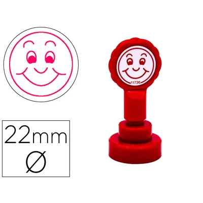 ARTLINE Sello Artline Emoticono Sonrisa Color Rojo 22 MM Diametro