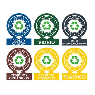 AVERY Etiqueta Adhesiva Avery para Residuos 141X110 MM Pack de 6 Unidades Surtidas