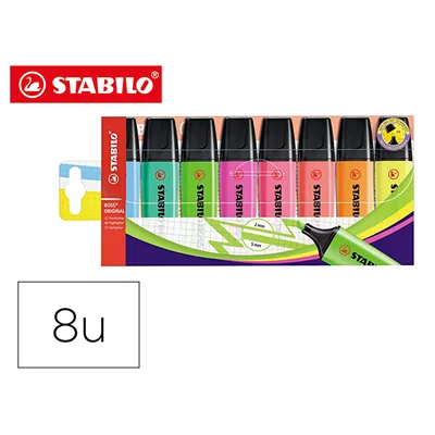 STABILO Rotulador Stabilo Boss Fluorescente 70 Estuche de 8 Unidades Colores Surtidos