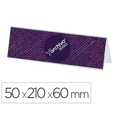 ARCHIVO 2000 Identificador Sobremesa Archivo 2000 Premium Poliestireno Cristal Transparente 50X210X60 MM