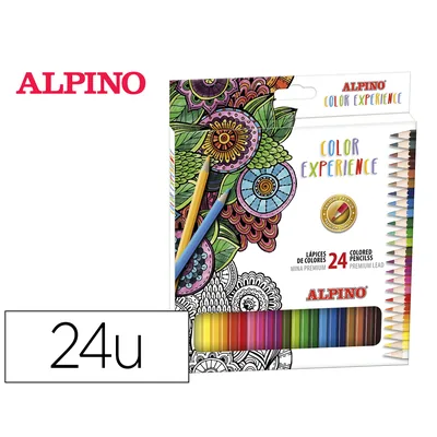 ALPINO Lapices de Colores Alpino Experience Mina Premium 3,3 MM Caja Carton de 24 Unidades Colores
