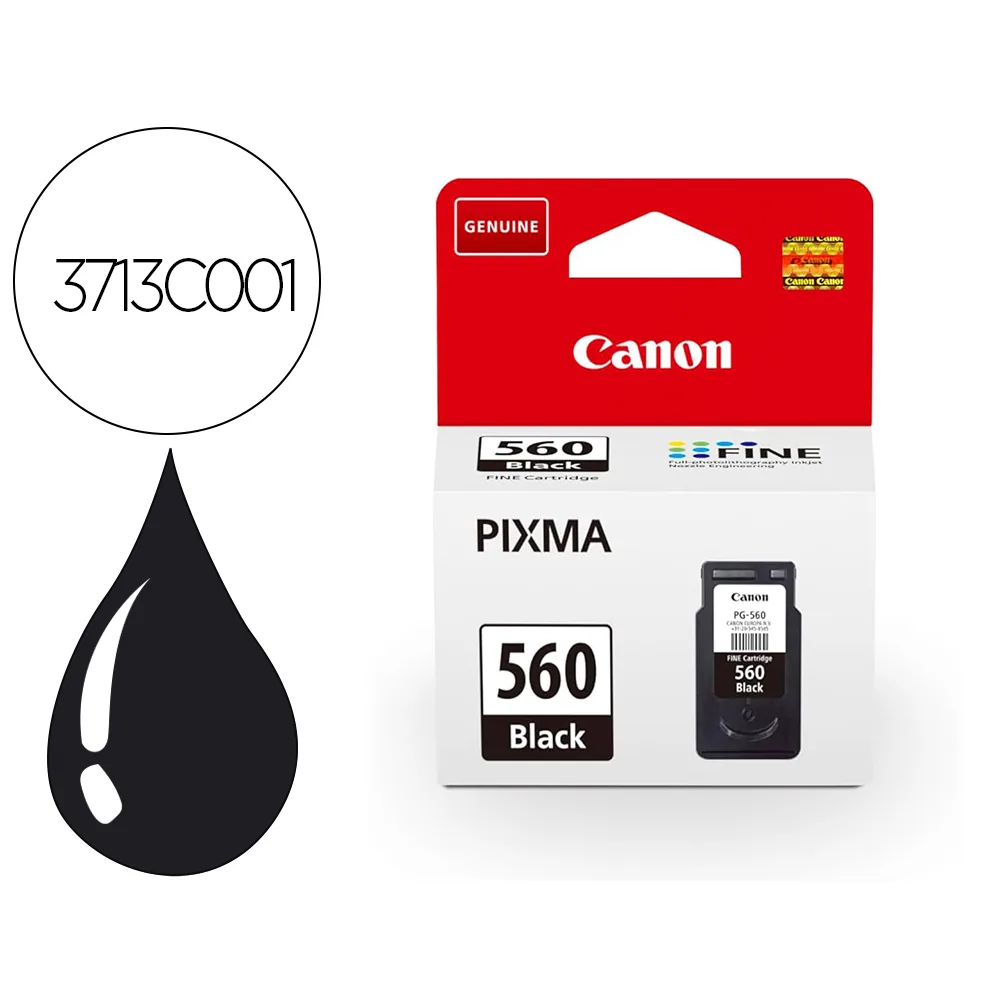 Ink-jet Canon 560 Pixma TS5350 / TS5351 / TS5352 / TS5353 Negro 180 Paginas