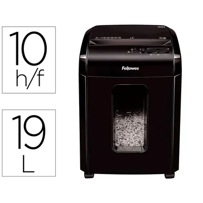 FELLOWES Destructora de Documentos Fellowes 10M Capacidad de Corte 10 H Seguridad P5 Destruye Grapas y Tarjetas de