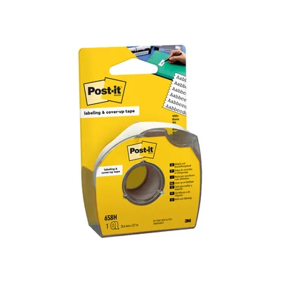 POST-IT Cinta Adhesiva Post-It para Ocultar y Etiquetar 6 Lineas 18 M X 25 MM en Portarrollo