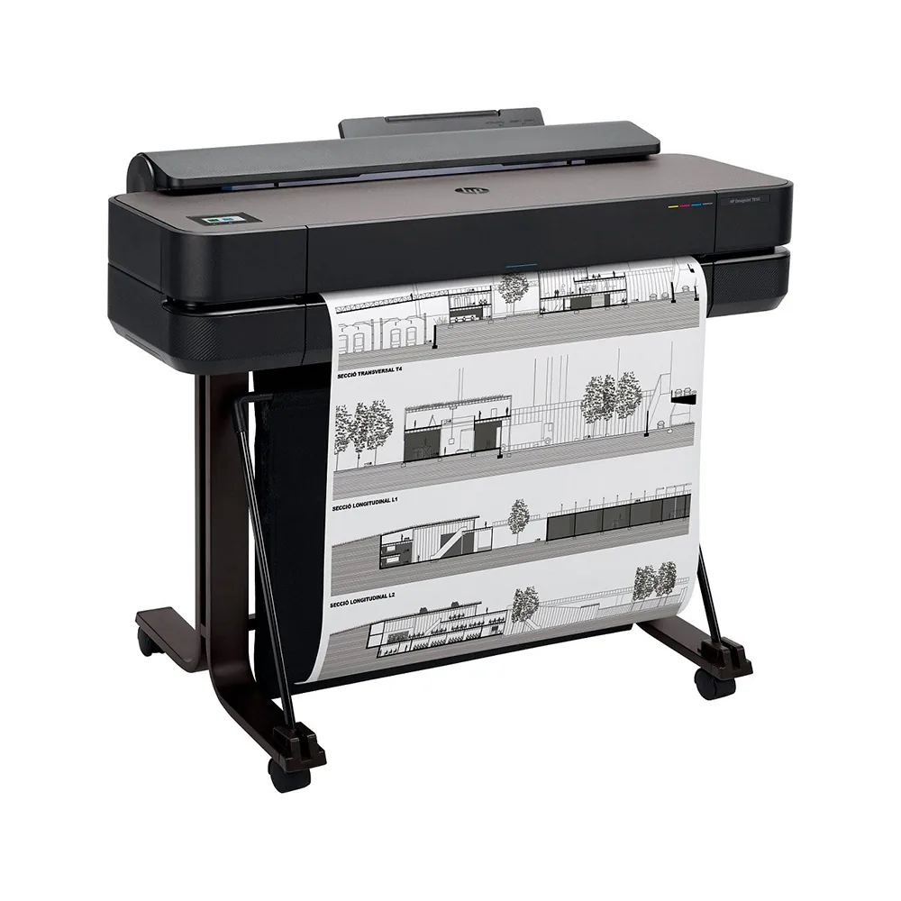 Impresora Hp Designjet T650 24 Pulgadas Base Integrada 2400X1200 Ppp Tinta Color 26 Ppm 1GB DIN A1