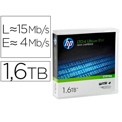 HP Cinta de Datos Ultrium 4 1.6TB RW/1000 Paginas