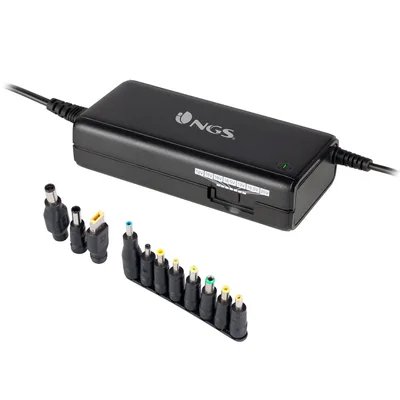 NGS Adaptador de Corriente Ngs Manual Laptop 90W con 11 Adaptadores