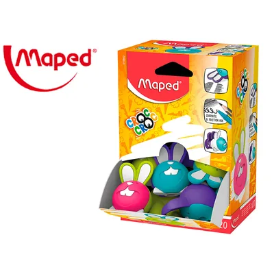 MAPED Goma de Borrar Maped Croc Croc Duo Conejo Colores Surtidos