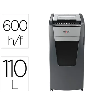REXEL Destructora de Documentos Rexel Optimum Auto+ 600X Eu Capacidad 600 Hojas Particulas Destruye Grapas