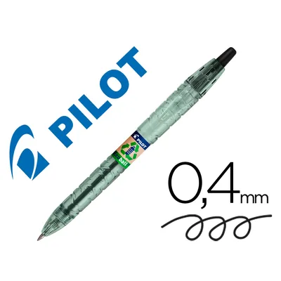 PILOT Boligrafo Pilot Ecoball Plastico Reciclado Tinta Aceite Punta de Bola 1 MM Color Negro