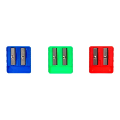 PLA Sacapuntas Liderpapel Plastico 2 Usos Colores Surtidos