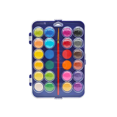 PLA Acuarela Liderpapel 24 Colores con Pincel Estuche de Plastico