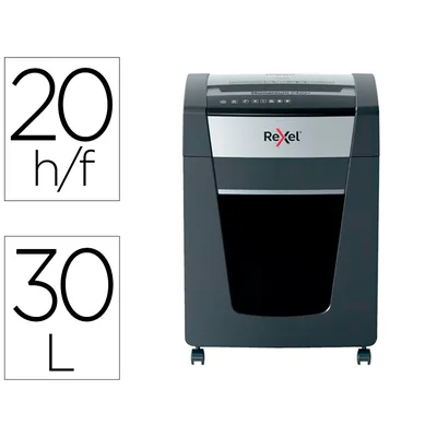 REXEL Destructora de Documentos Rexel Momentum Extra P420+ Capacidad Corte 20 H P4 Destruye Grapas Clips CD y