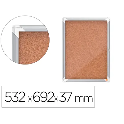 NOBO Vitrina de Anuncios Nobo Premium Plus Corcho 4 X DIN A4 532X692X37 MM