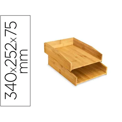 CEP Bandeja Sobremesa Cep Silva Bambu Lote de 2 Unidades 340X252X75 MM
