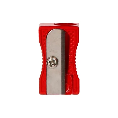 LIDERPAPEL Sacapuntas Liderpapel Metalico Cuña 1 Uso Color Rojo