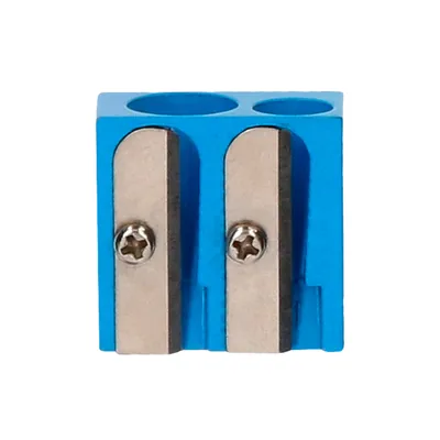 LIDERPAPEL Sacapuntas Liderpapel Metalico Cuña 2 Usos Color Azul