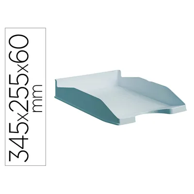 ARCHIVO 2000 Bandeja Sobremesa Archivo 2000 Antimicrobiana Plastico Apilable 3 Posiciones DIN A4 y Folio Azul 345X255X60 MM
