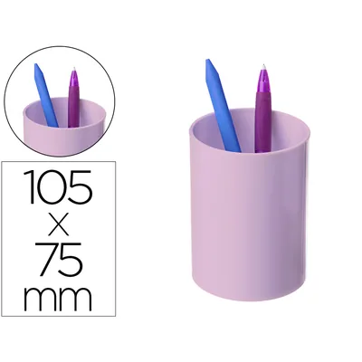 ARCHIVO 2000 Cubilete Portalapices Archivo 2000 Rosa Pastel Opaco Plastico 100% Reciclado Diametro 75 MM Alto 105 MM