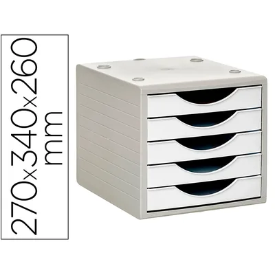ARCHIVO 2000 Fichero Cajones de Sobremesa Archivo 2000 5 Cajones Color Blanco Opaco 270X340X260 MM