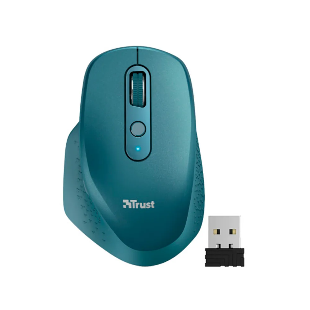 Raton Trust Ozaa Optico Inalambrico 2400DPI 6 Botones Usb 2.0 Azul
