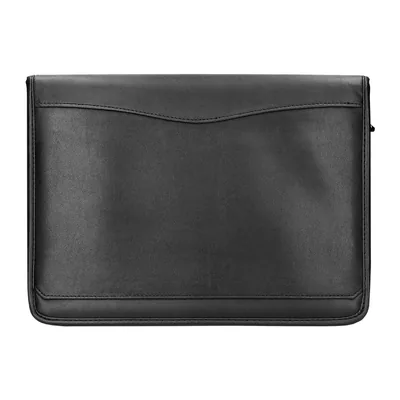 Q-CONNECT Carpeta Portafolios Q-Connect Cremallera con Bolsa para Movil y Tarjetero Color Negro 260X355 MM