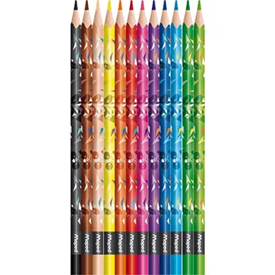 MAPED Lapices de Colores Maped Mini Cute Triangular Mina 2,9 MM Caja de 12 Unidades Colores Surtidos