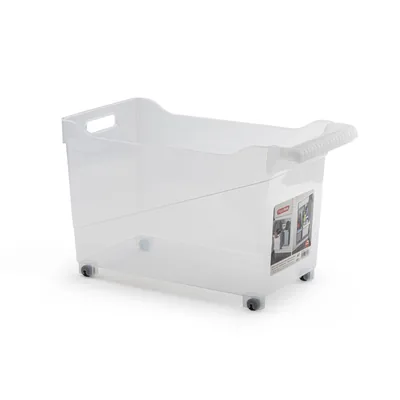 PLASTICFORTE Carrito Multiusos Plasticforte N 2 Transparente con Asa 240X455X275 MM