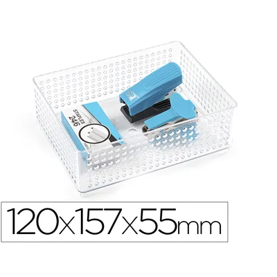 PLASTICFORTE Organizador de Sobremesa Plasticforte Transparente N 2 120X157X55 MM